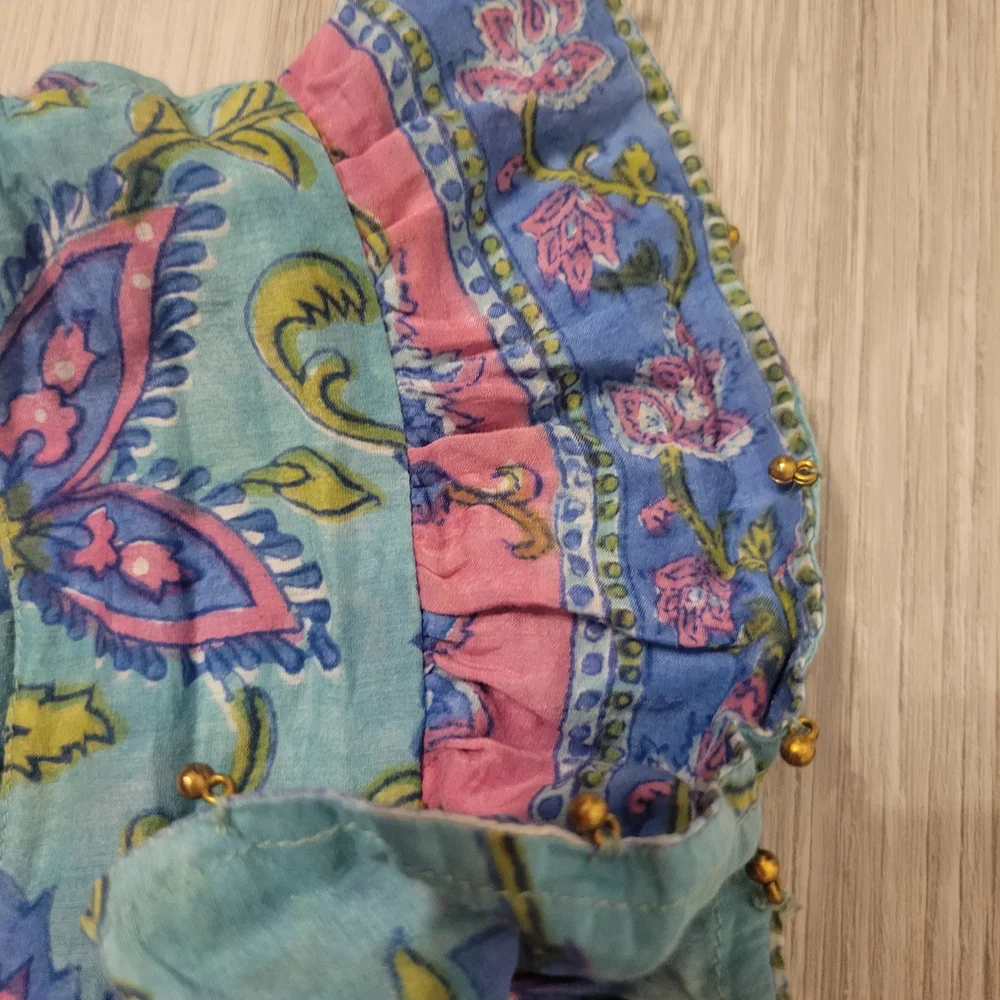 Bell by Alicia Bell Floral Casual Dress - Blue and Pink Sz Small MSRP $340 - Picture 9 of 10